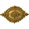 Ekena Millwork Antonio Ceiling Medallion, Hand-Painted Pharaohs Gold, 35 7/8"W x 22 1/2"H x 4 3/8"P CM35X22ANPGS - alternate 1